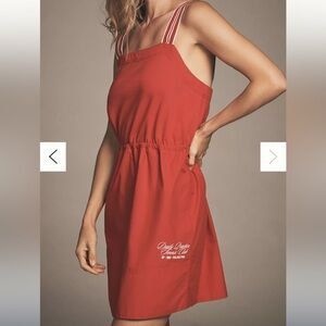 Anthropologie Red Strappy Dress